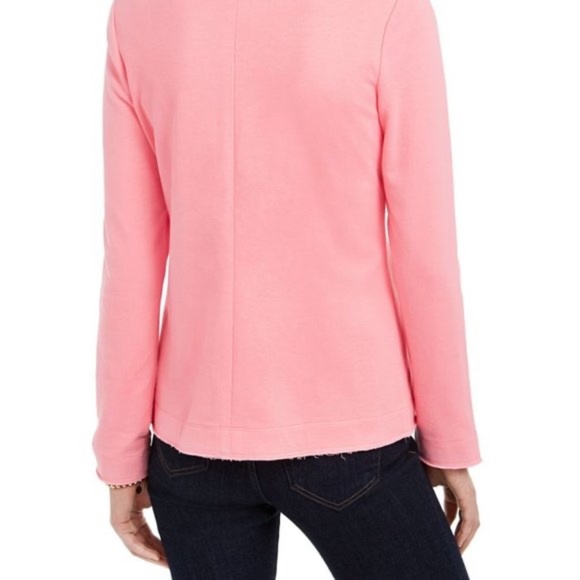 Tommy Hilfiger Single-Button Knit Blazer - Pink, S - Picture 2 of 9